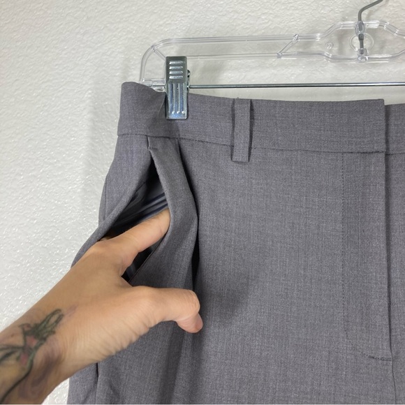 DKNY Womens Dress Pant Gray 10 Straight Leg Trousers Rayon Minimalist - Picture 6 of 16